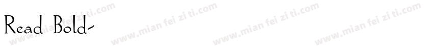 Read Bold字体转换
